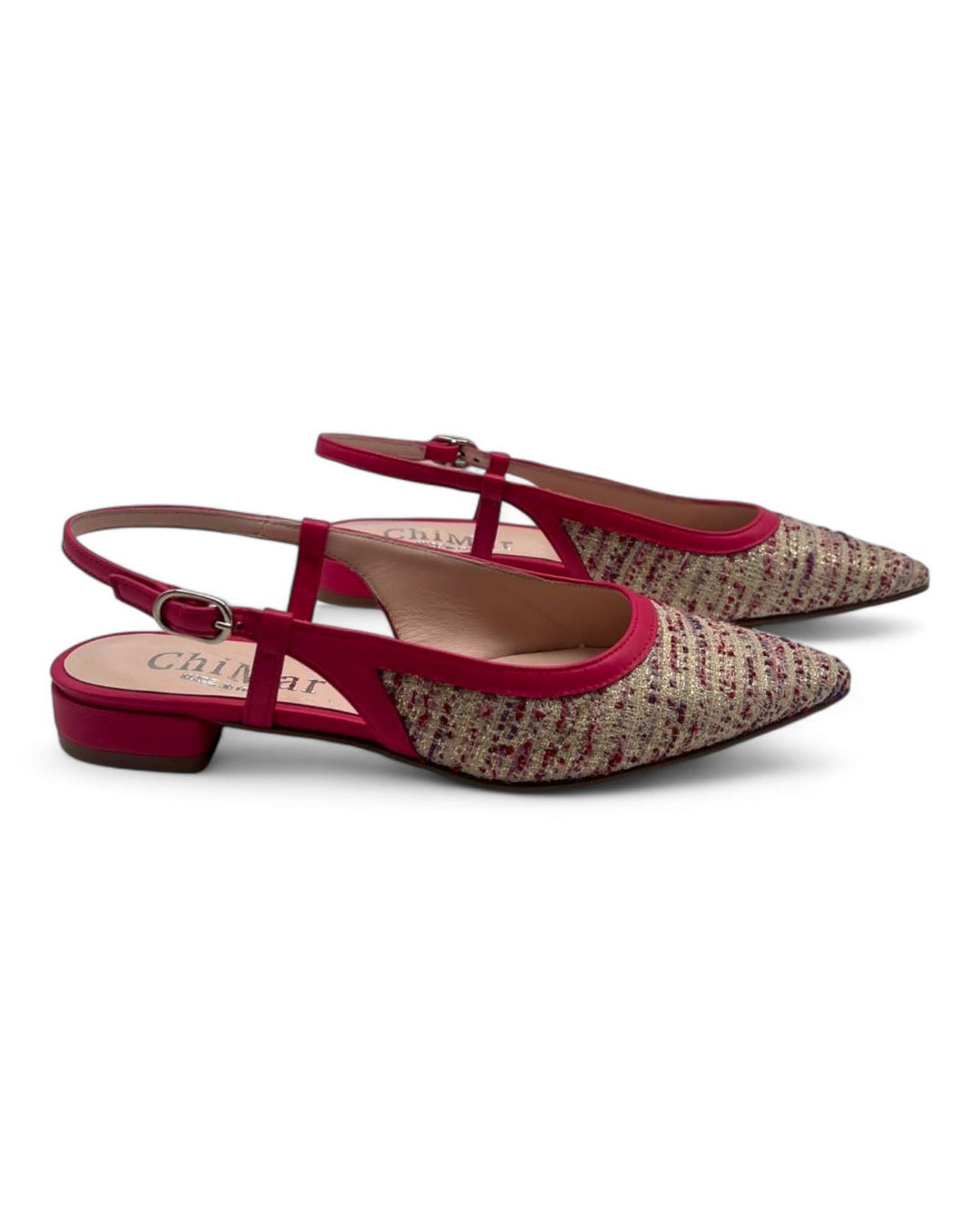 Slingback Rafia Fucsia