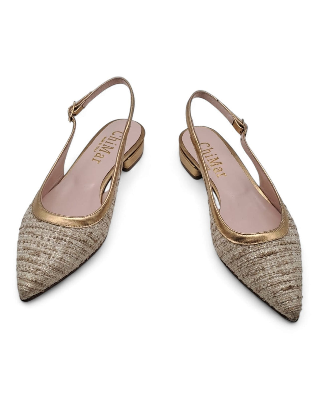 ChiMar Rafia Slingback Beige/Black