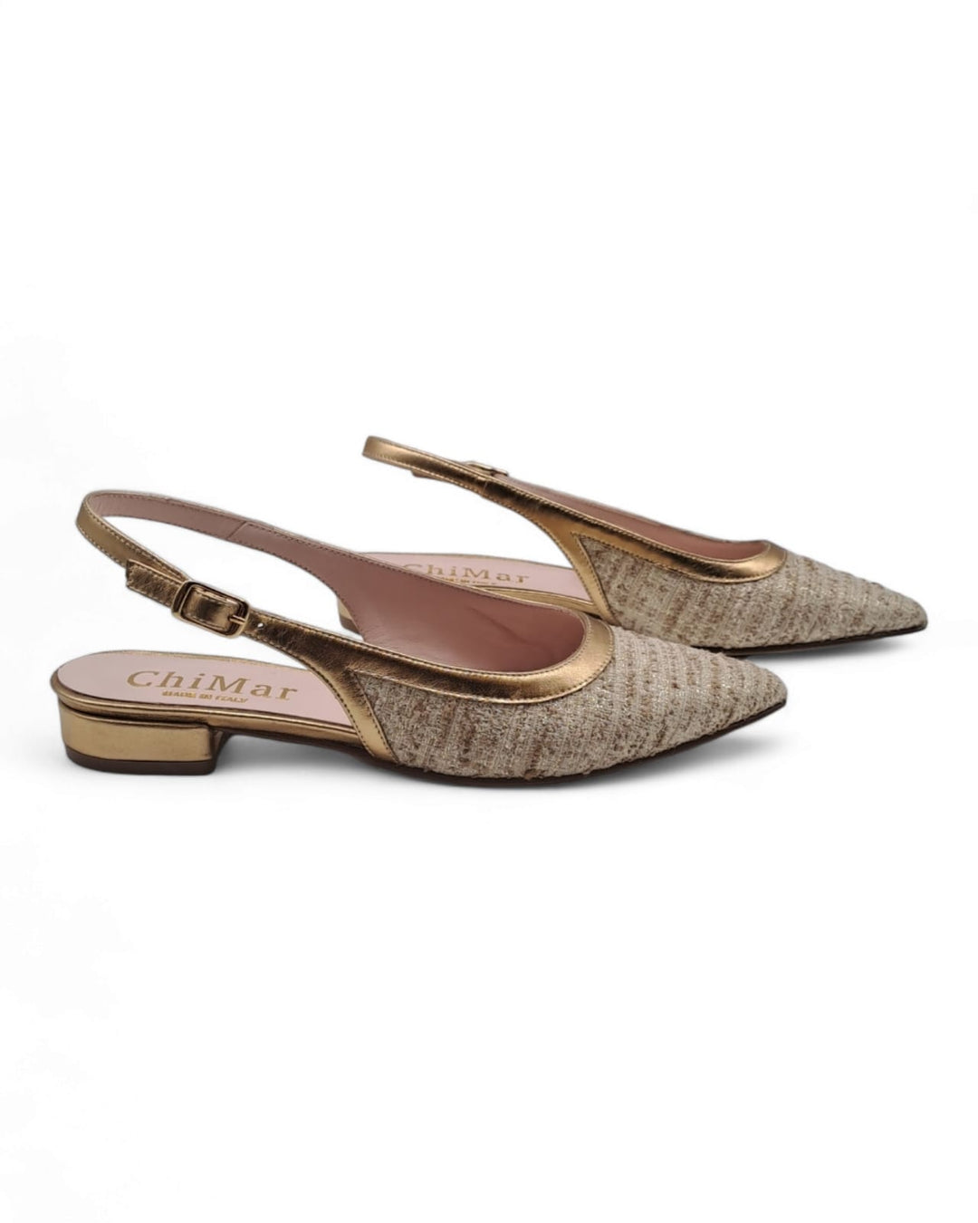 ChiMar Rafia Slingback Beige/Black