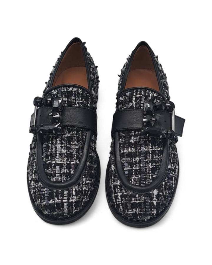 Mocassino Delia Tweed  Nero