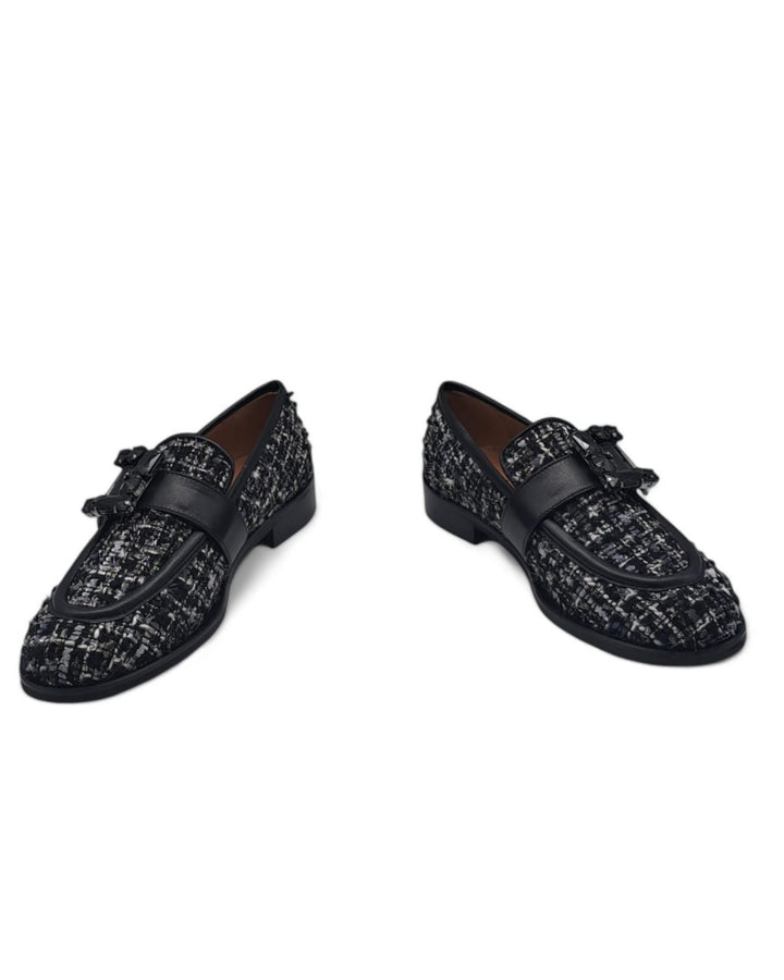 Mocassino Delia Tweed  Nero