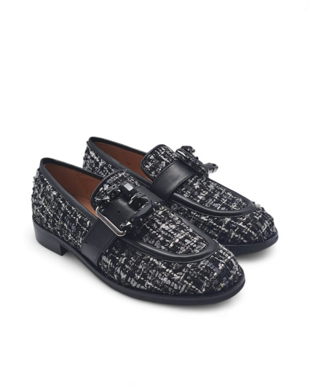 Mocassino Delia Tweed  Nero