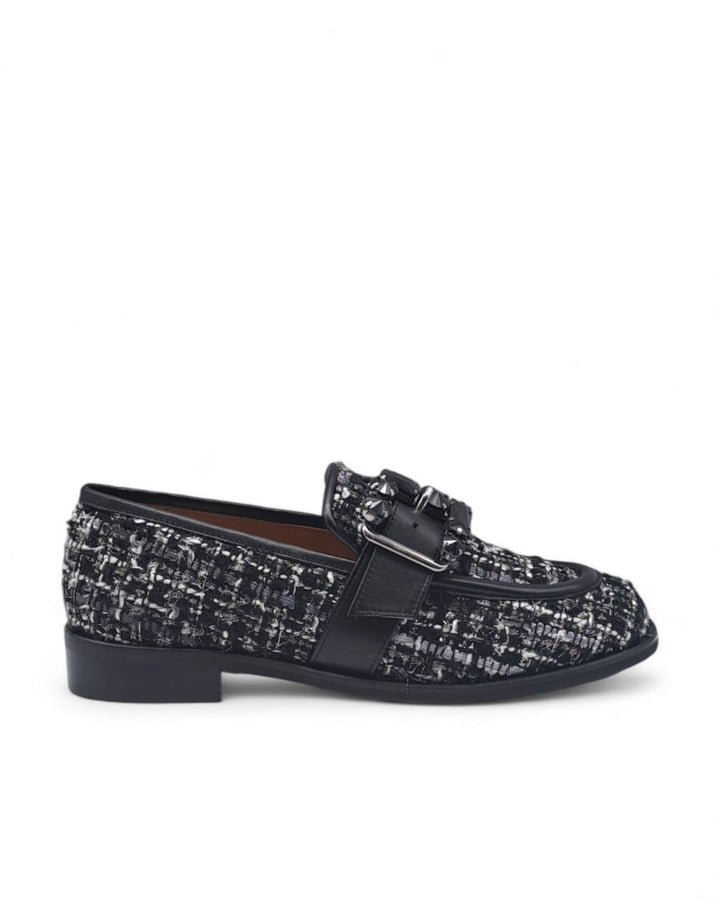 Mocassino Delia Tweed  Nero