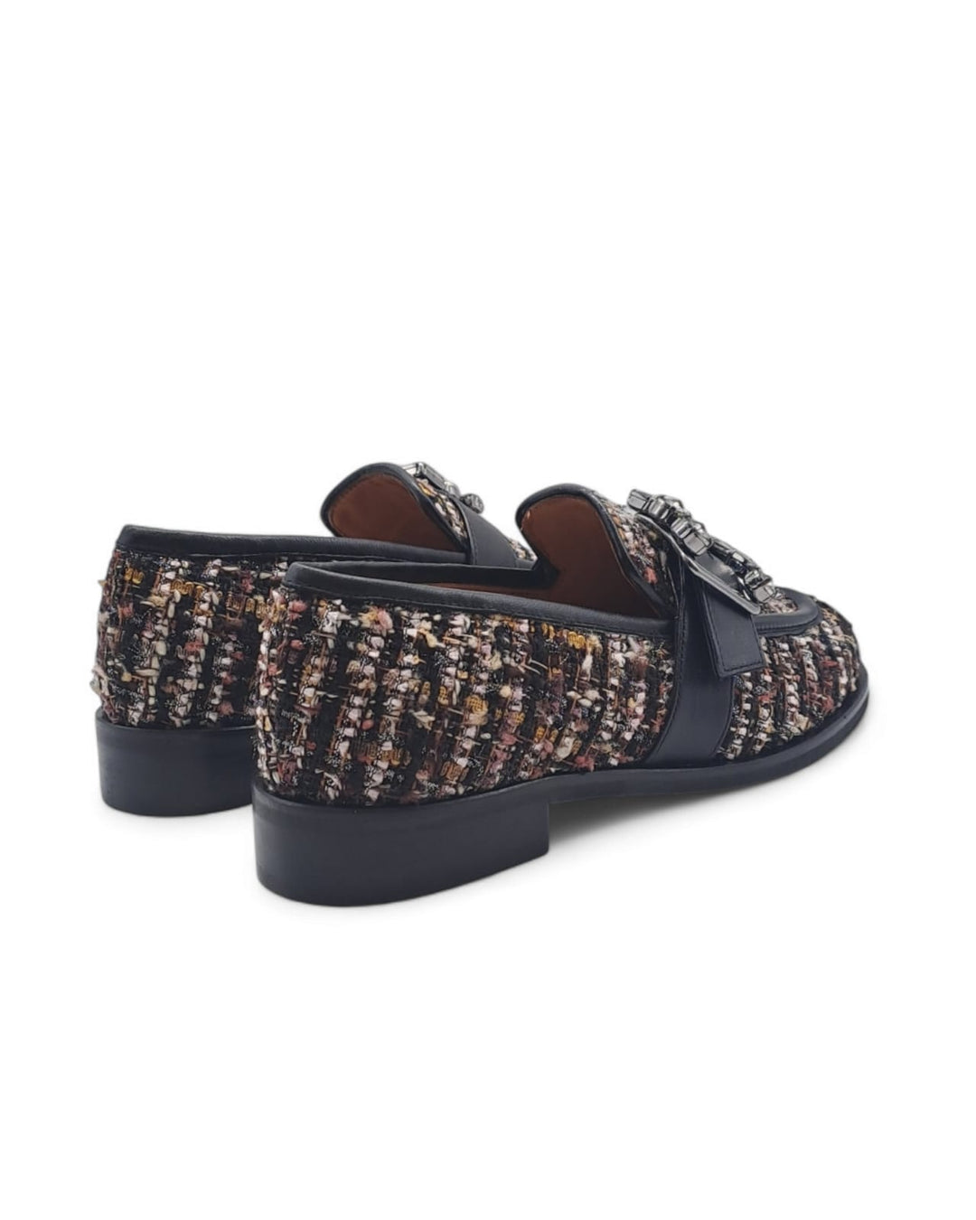 Mocassino Delia Tweed  Marrone