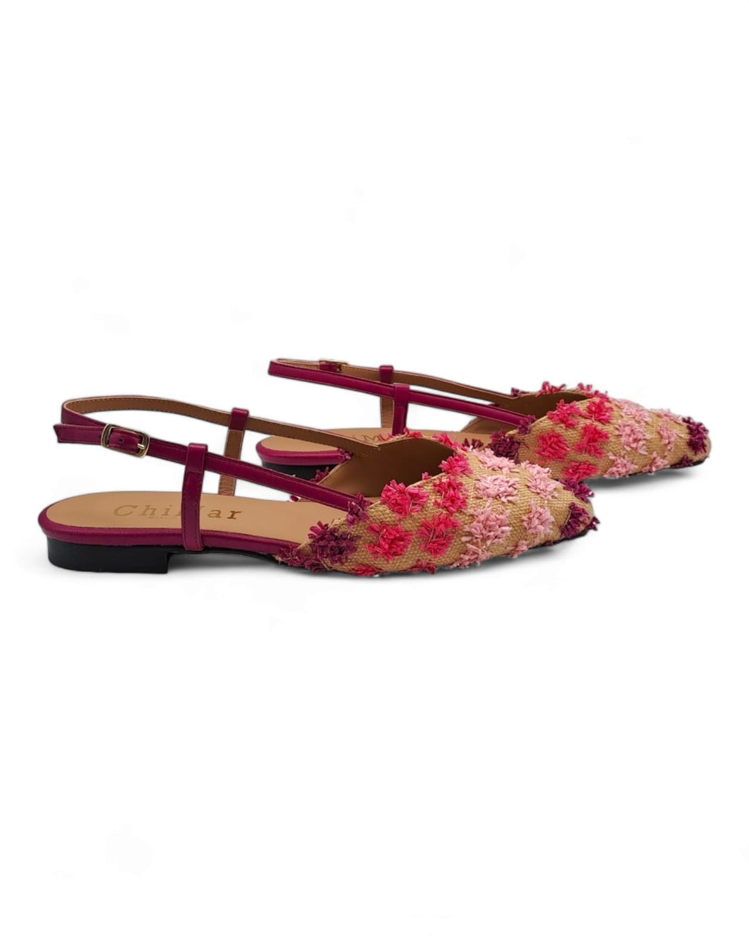 Slingback Chimar Rafia Fucsia