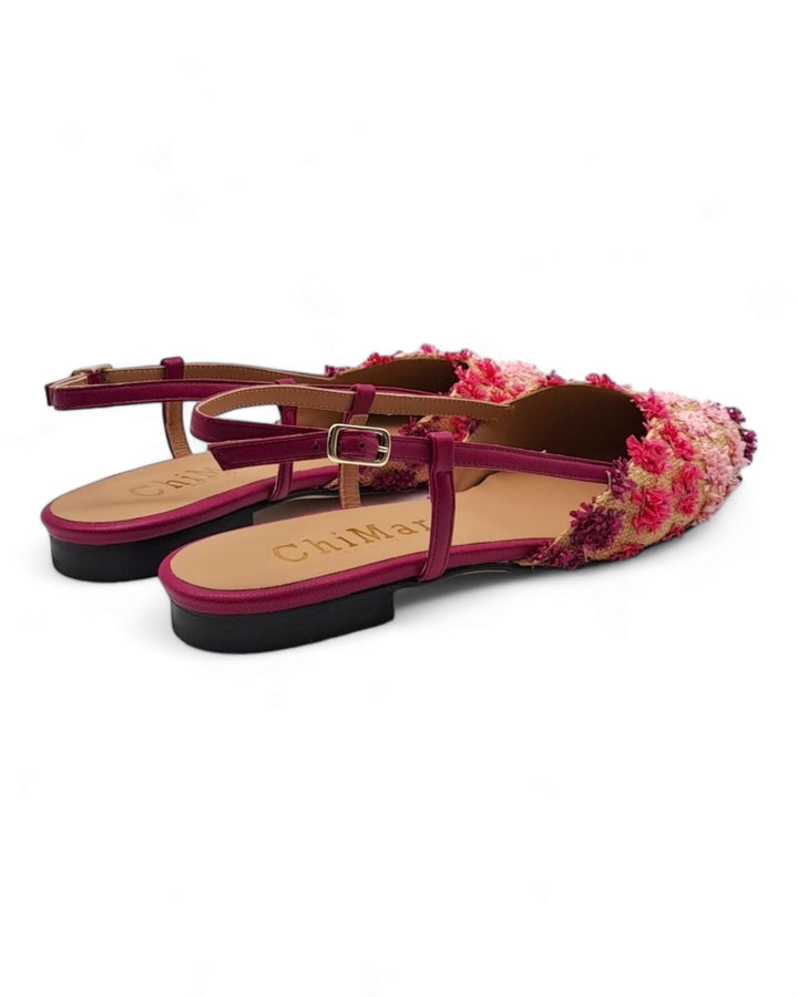 Slingback Chimar Rafia Fucsia