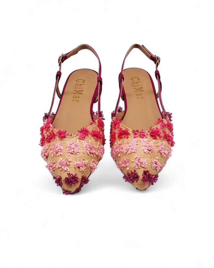 Slingback Chimar Rafia Fucsia