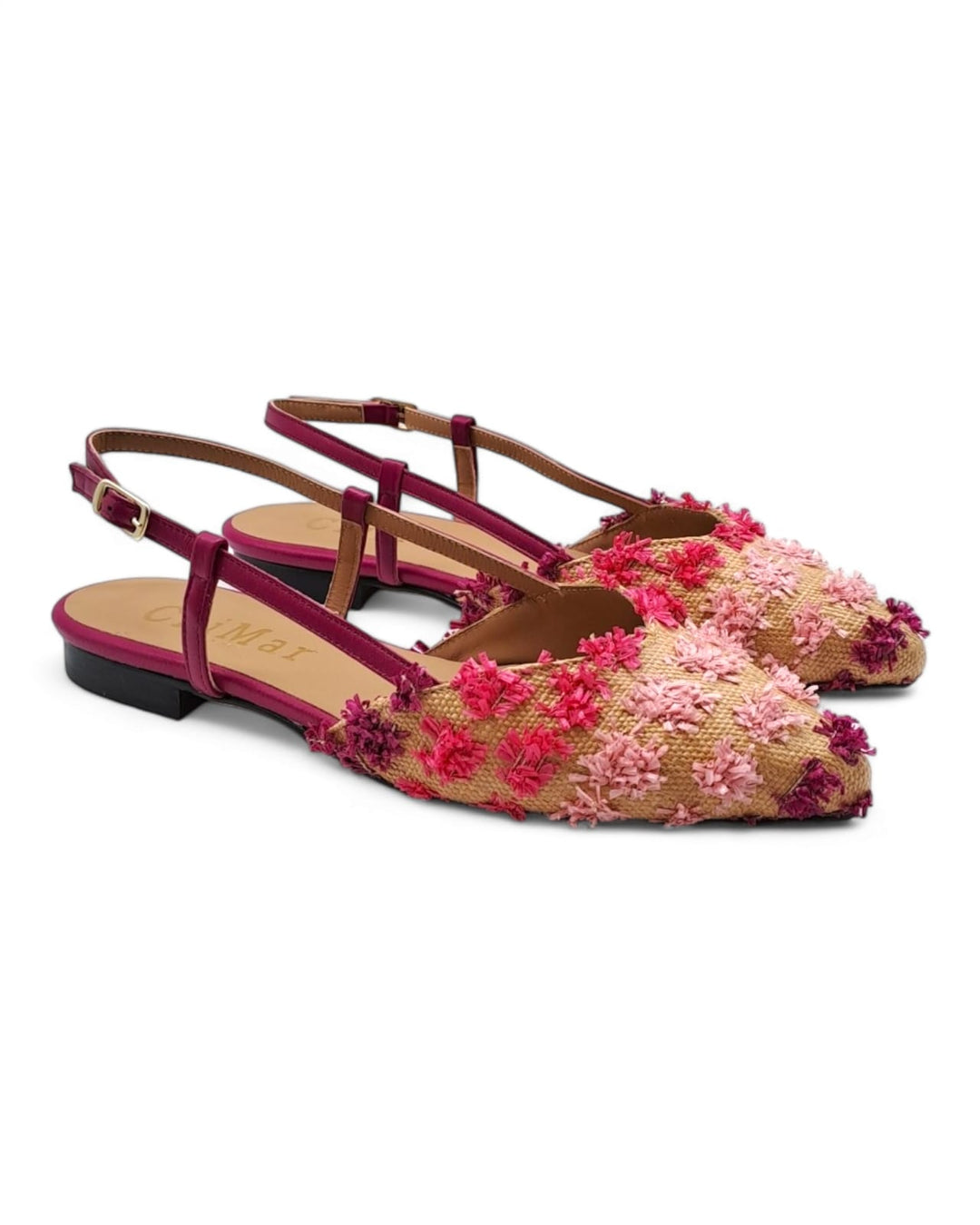 Slingback Chimar Rafia Fucsia