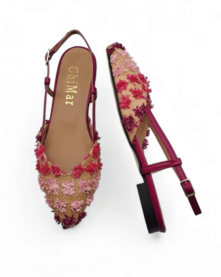 Slingback Chimar Rafia Fucsia