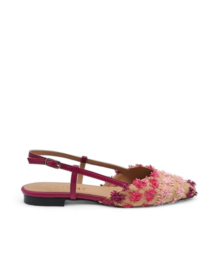 Slingback Chimar Rafia Fucsia