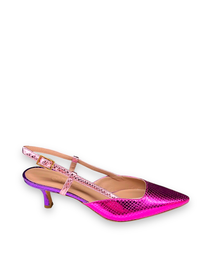 Slingback T5,5 Stampa Fucsia/Rosa/Viola