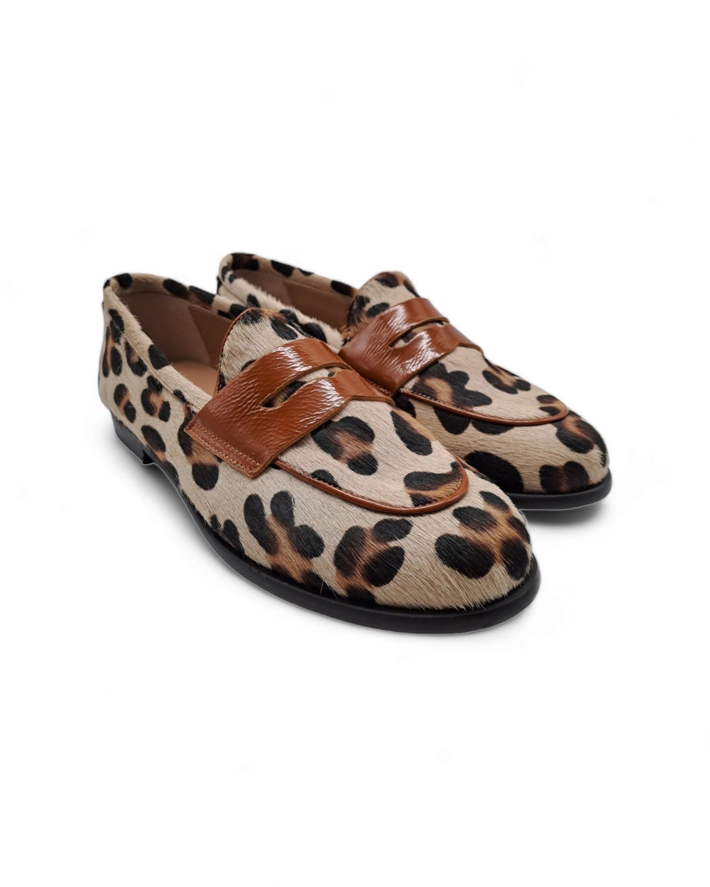 Manal Spotted Pony Moccasin / Naplak Leather