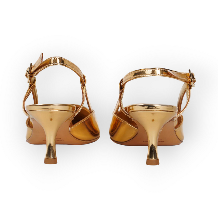 Slingback specchio oro