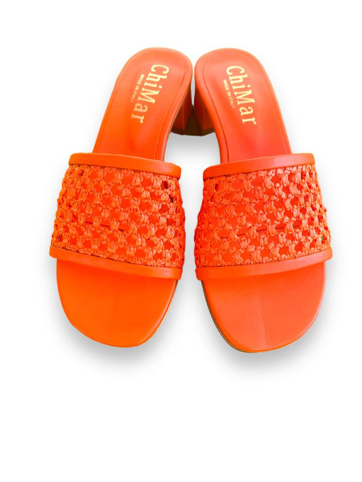 Orange Intreccio slipper