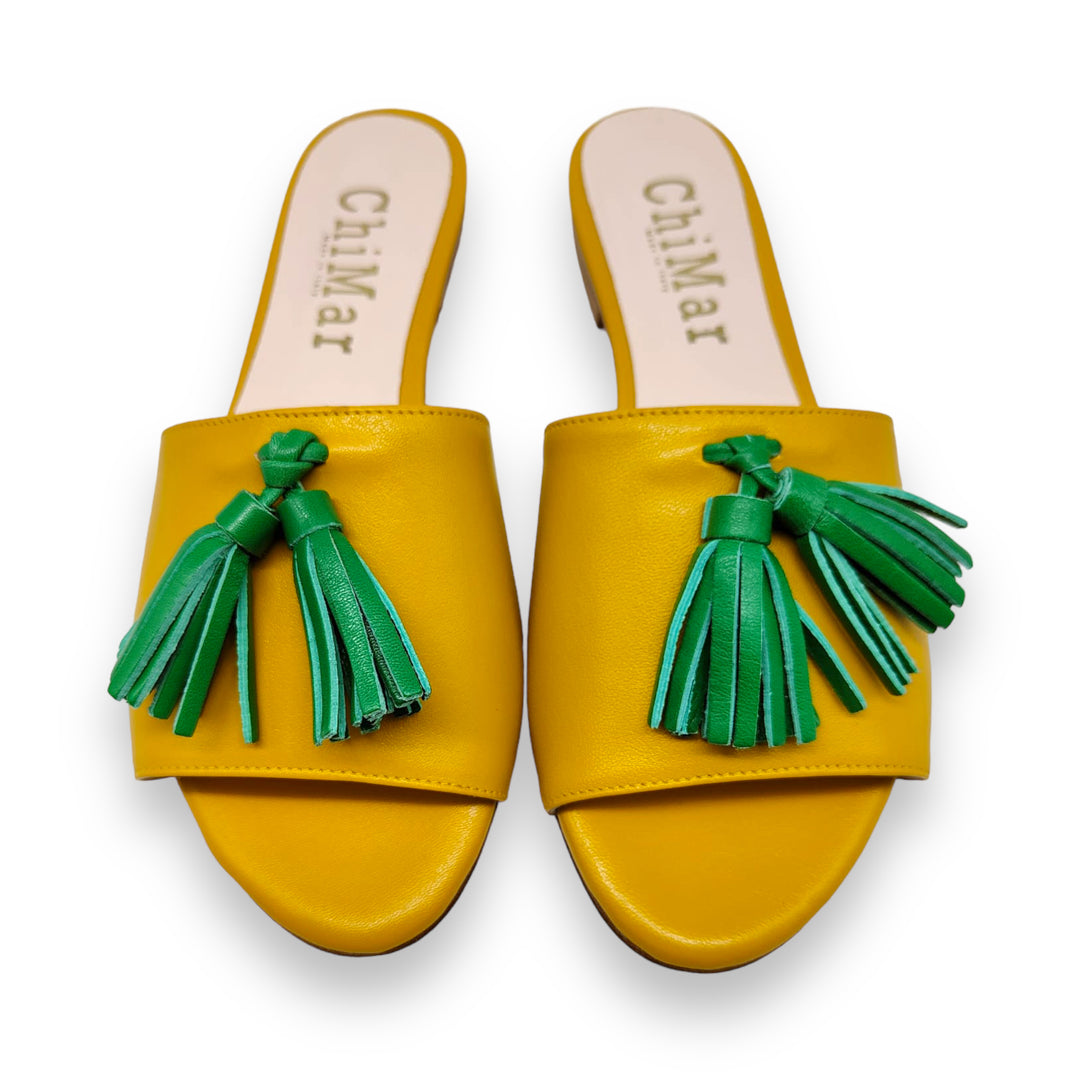 Tassel Slipper Yellow/Green