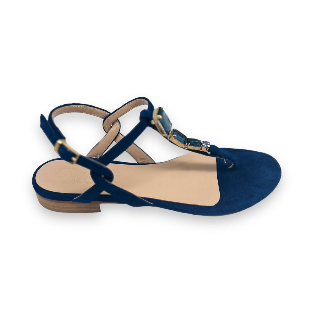 Crystal New Indigo flip flops