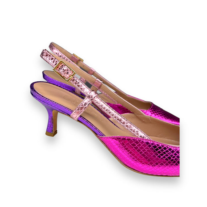 Slingback T5,5 Stampa Fucsia/Rosa/Viola