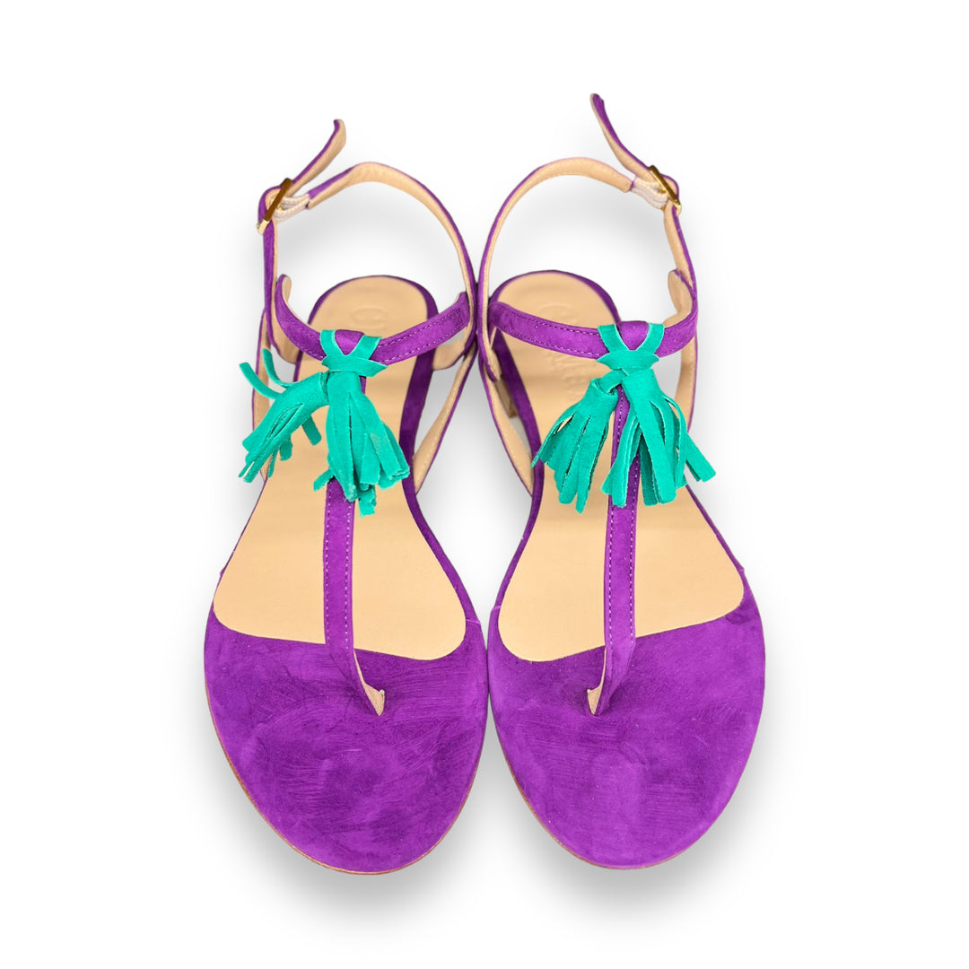 Purple/Summer Tassel Flip Flops