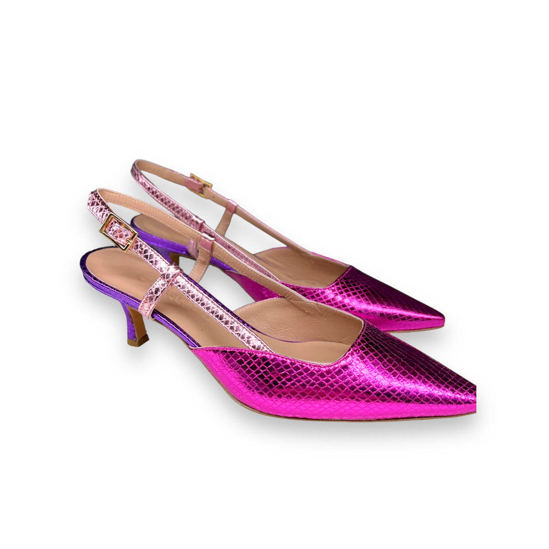 Slingback T5,5 Stampa Fucsia/Rosa/Viola