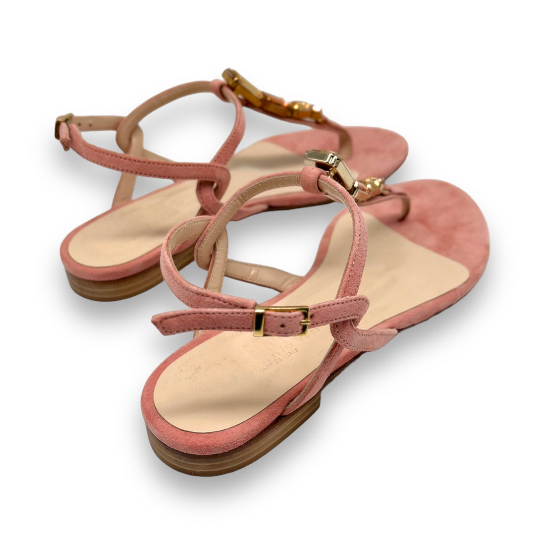 Crystal Pink flip flops