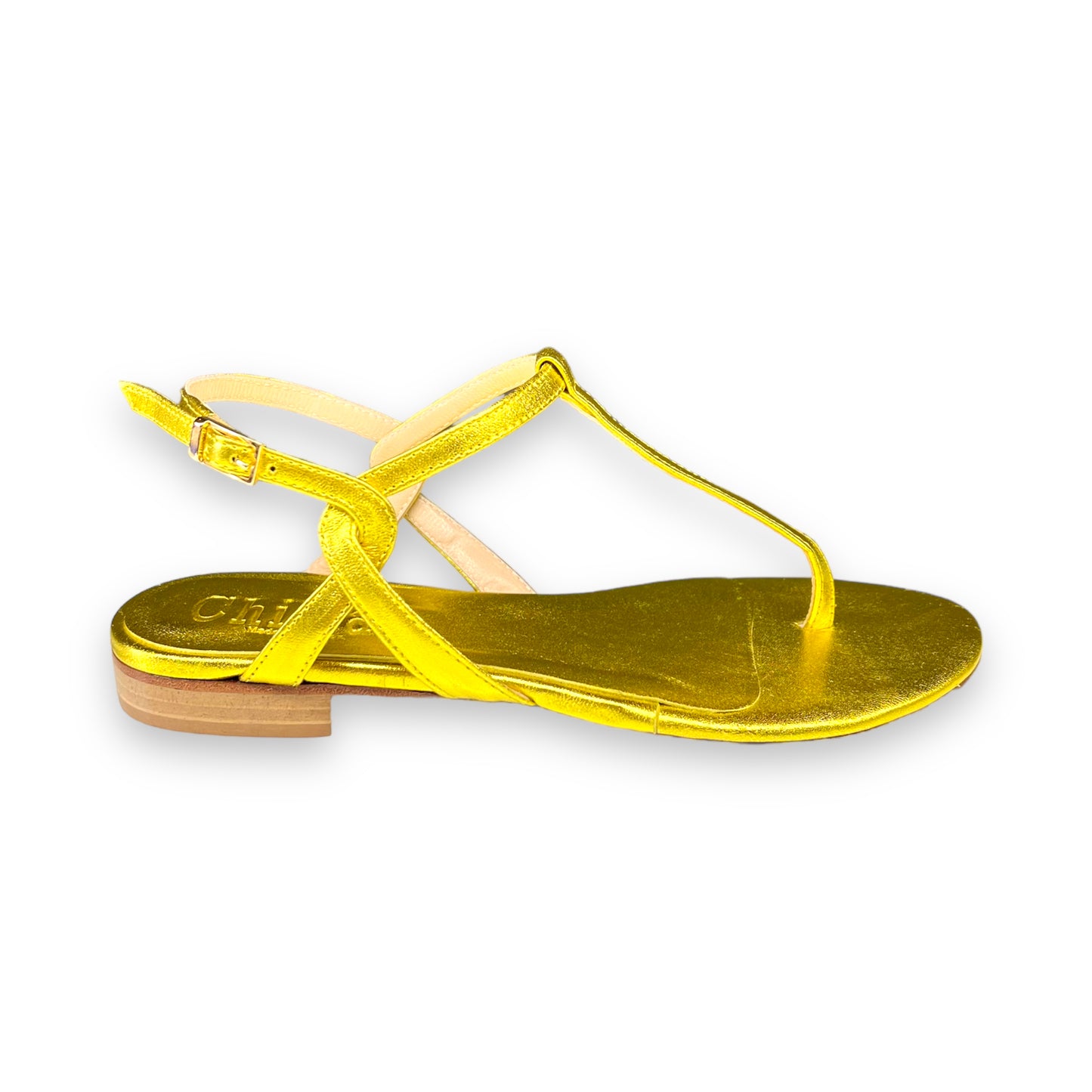 Yellow Laminated PT Flip Flops