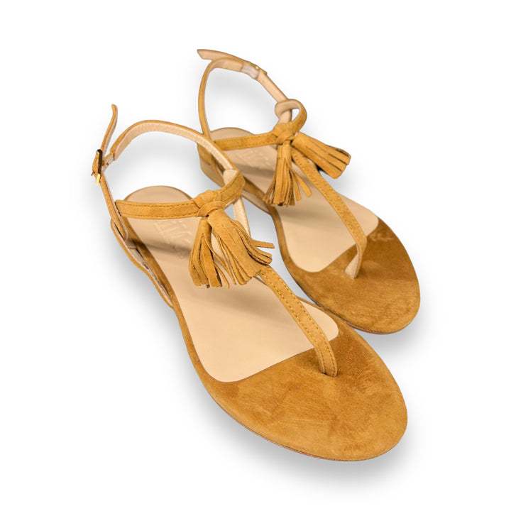 Nappine tan/turmeric flip flops