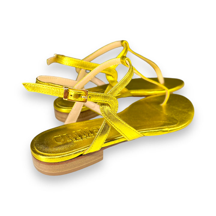 Yellow Laminated PT Flip Flops