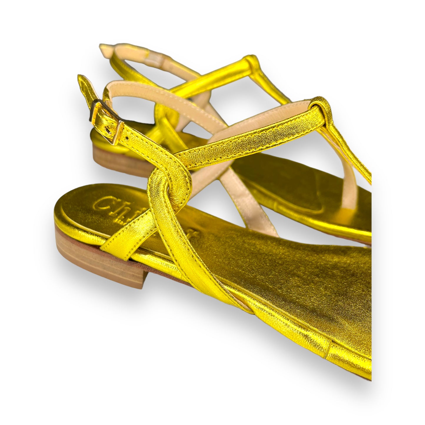 Yellow Laminated PT Flip Flops