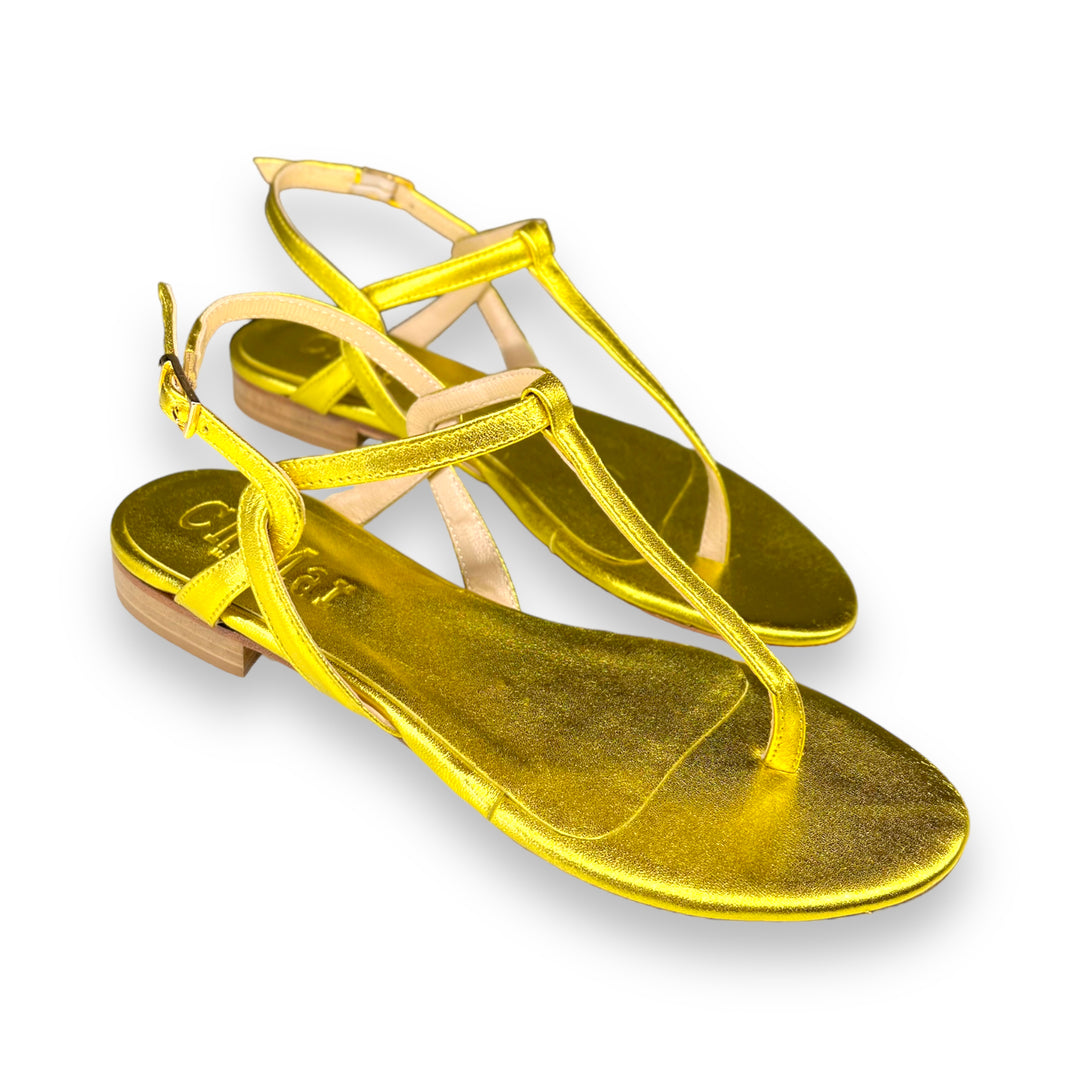 Yellow Laminated PT Flip Flops