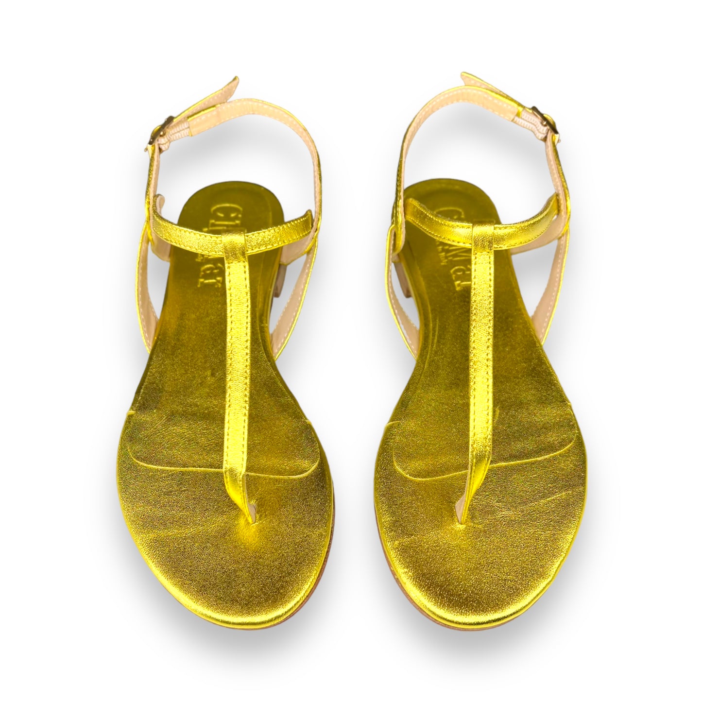 Yellow Laminated PT Flip Flops