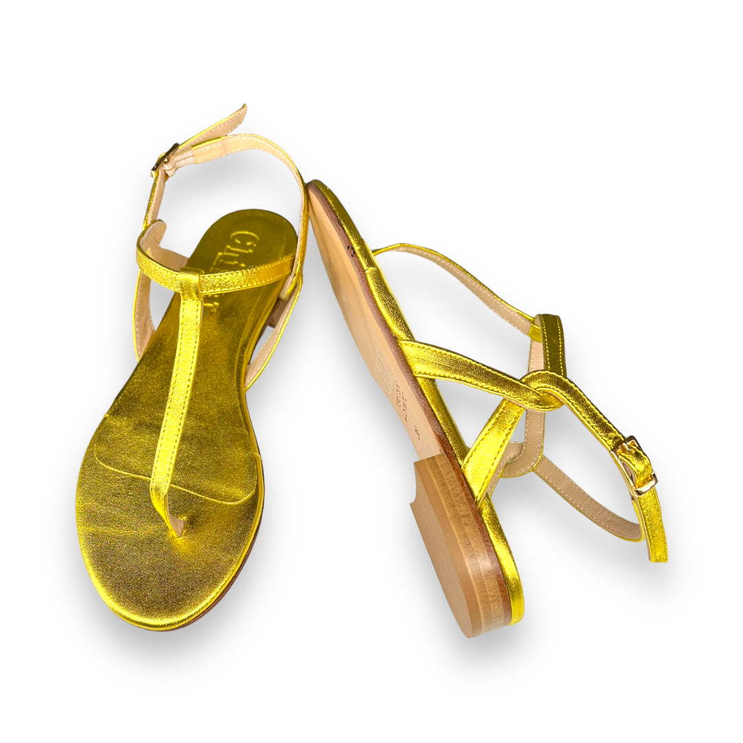 Yellow Laminated PT Flip Flops