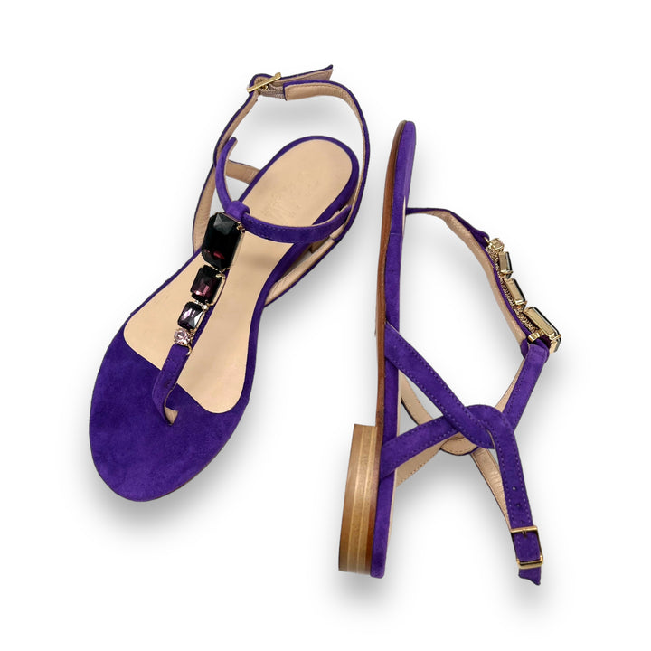 Crystal Viola/purple flip flops