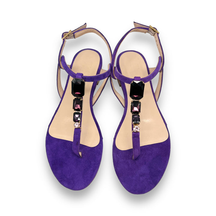 Crystal Viola/purple flip flops