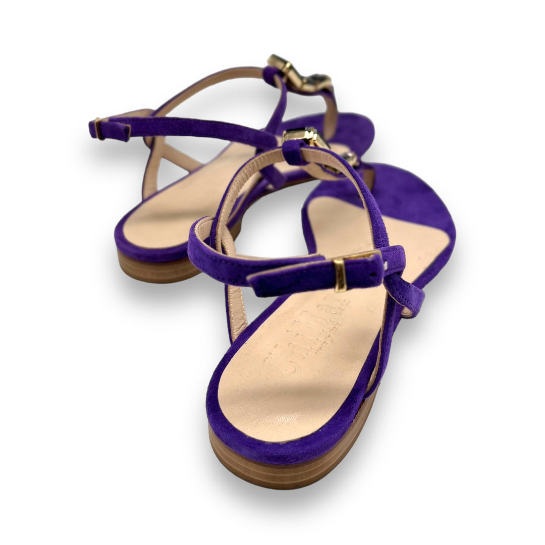 Crystal Viola/purple flip flops