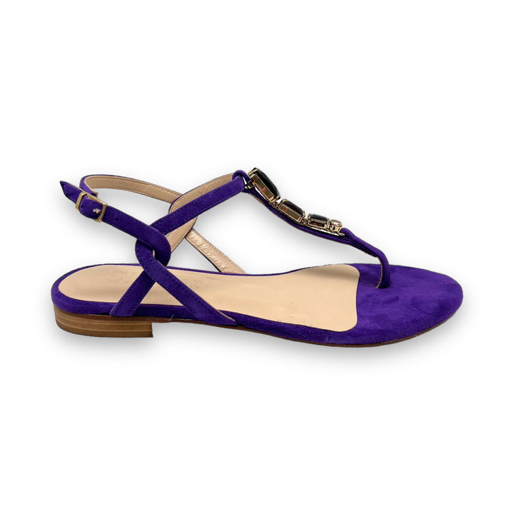 Crystal Viola/purple flip flops