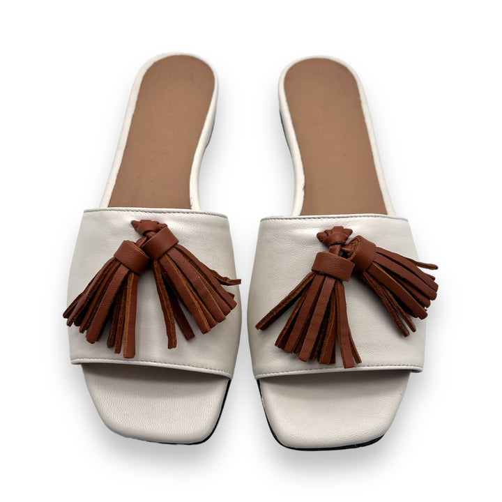 Nappine Milk/Leather slipper