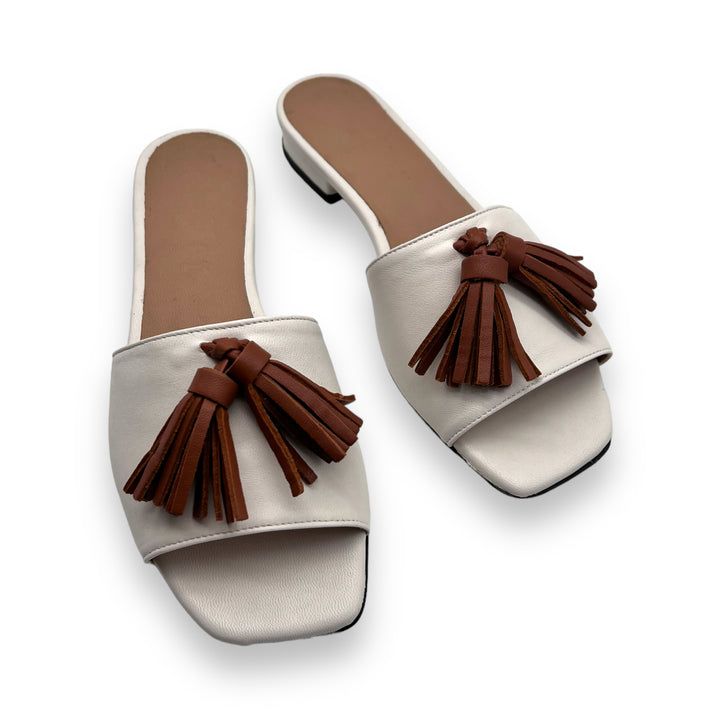 Nappine Milk/Leather slipper