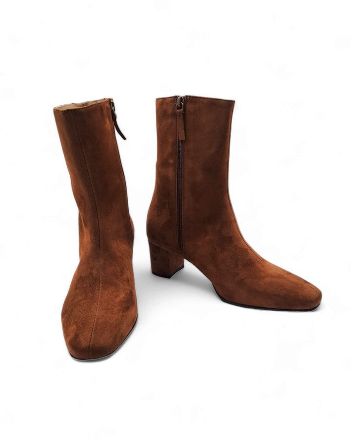 Silvana Ankle Boot in Cigar Suede "430"