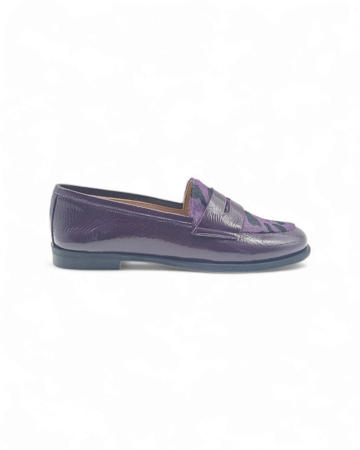 Manal Moccasin Purple Patent / Purple Tuft