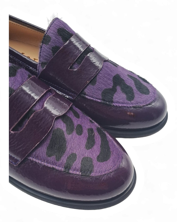 Manal Moccasin Purple Patent / Purple Tuft