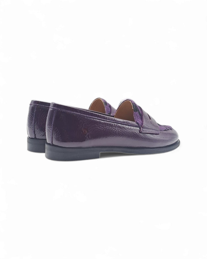 Manal Moccasin Purple Patent / Purple Tuft