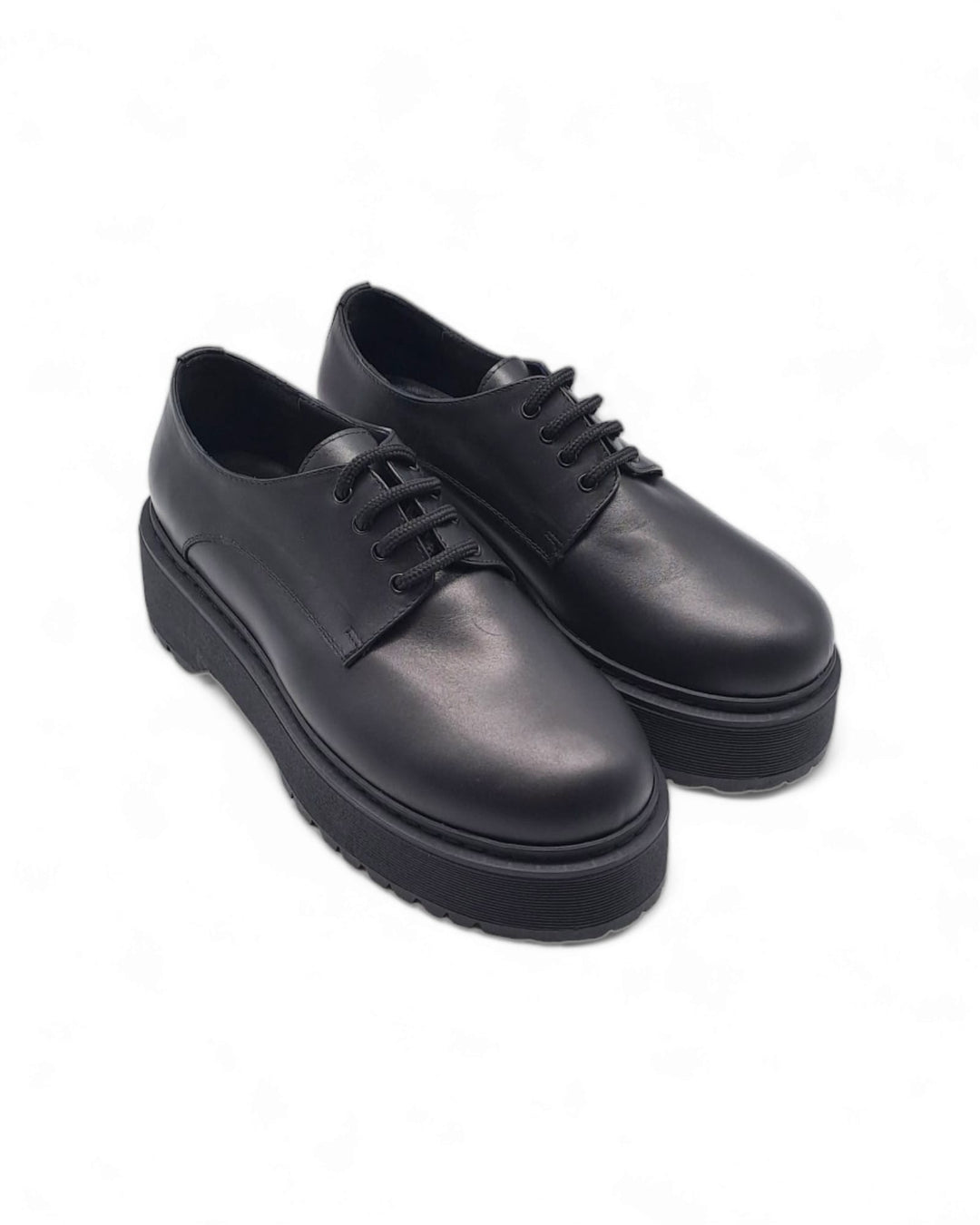 Lace-ups High Bottom Black Calfskin