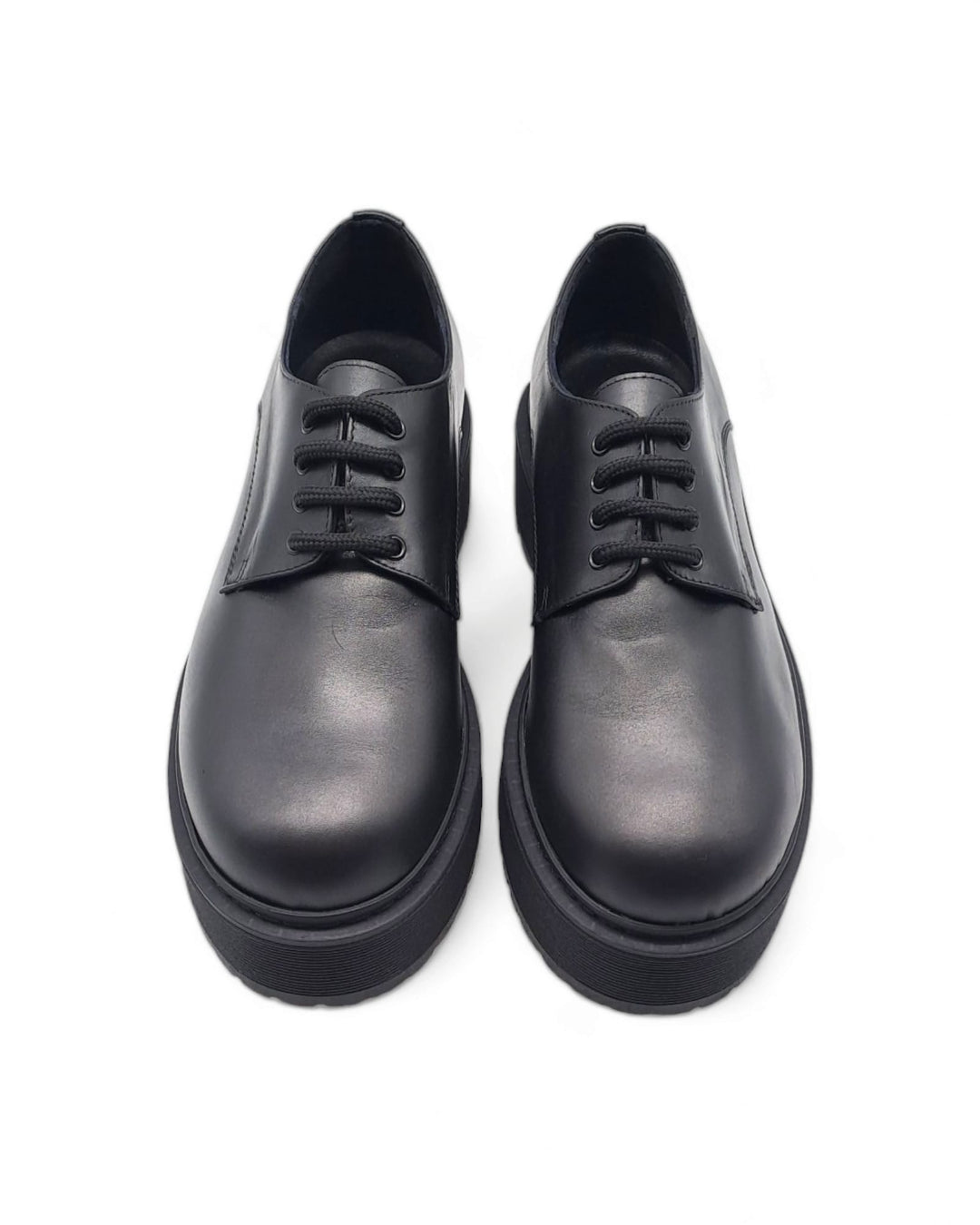 Lace-ups High Bottom Black Calfskin