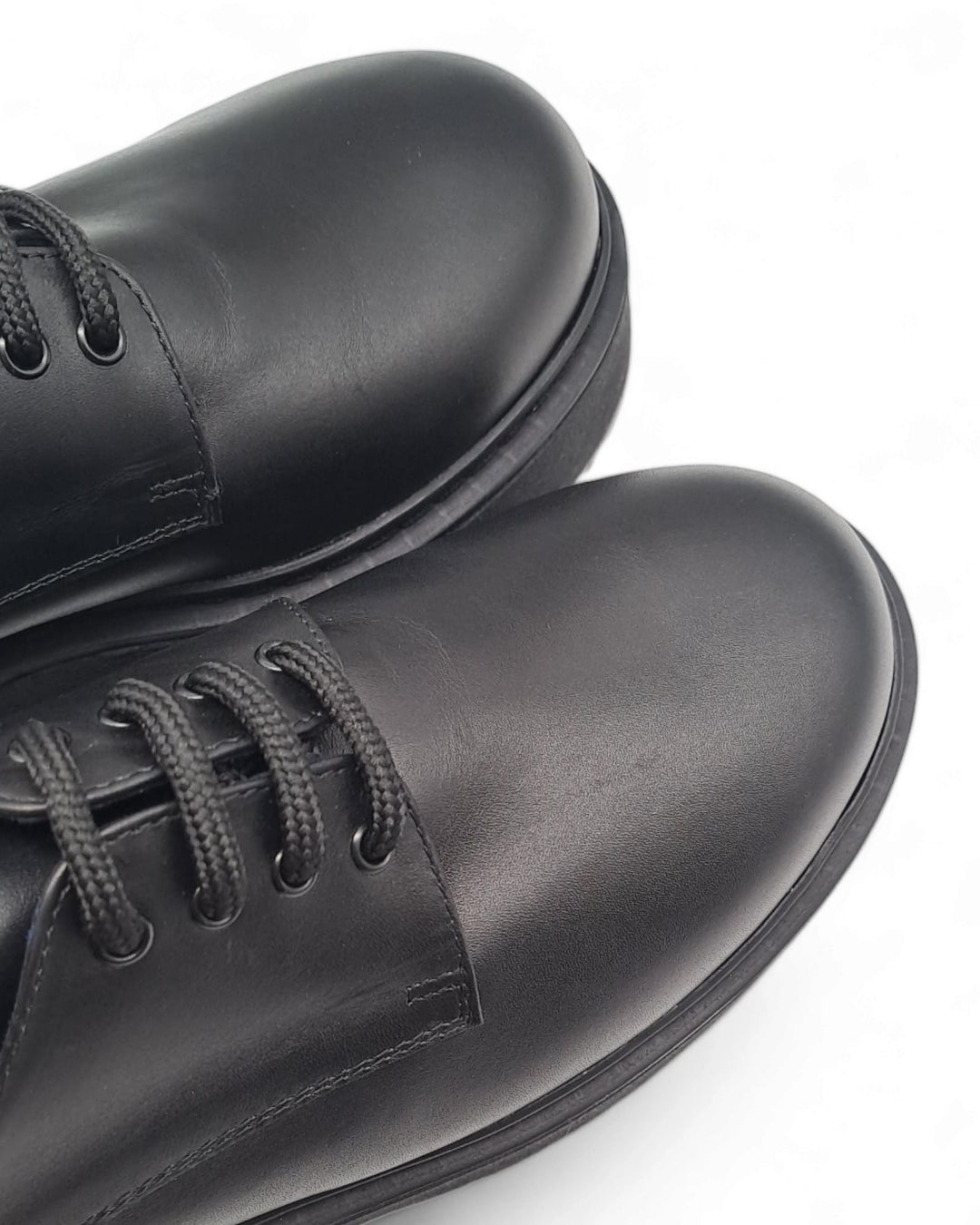 Lace-ups High Bottom Black Calfskin