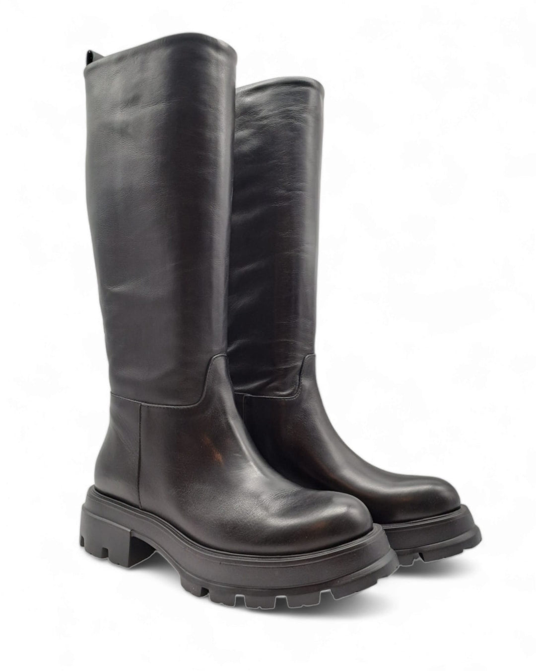 Stivali Combat Boots Vitello Nero