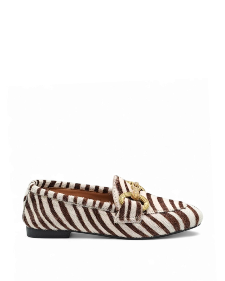 Mocassino Cavallino Zebra Moro