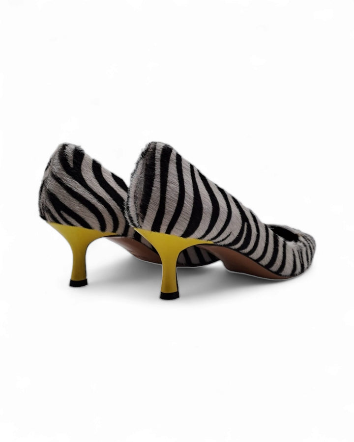 Décolleté Cavallino Zebra / Giallo