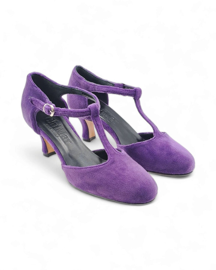 Mary Jane Cinzia Purple Velvet