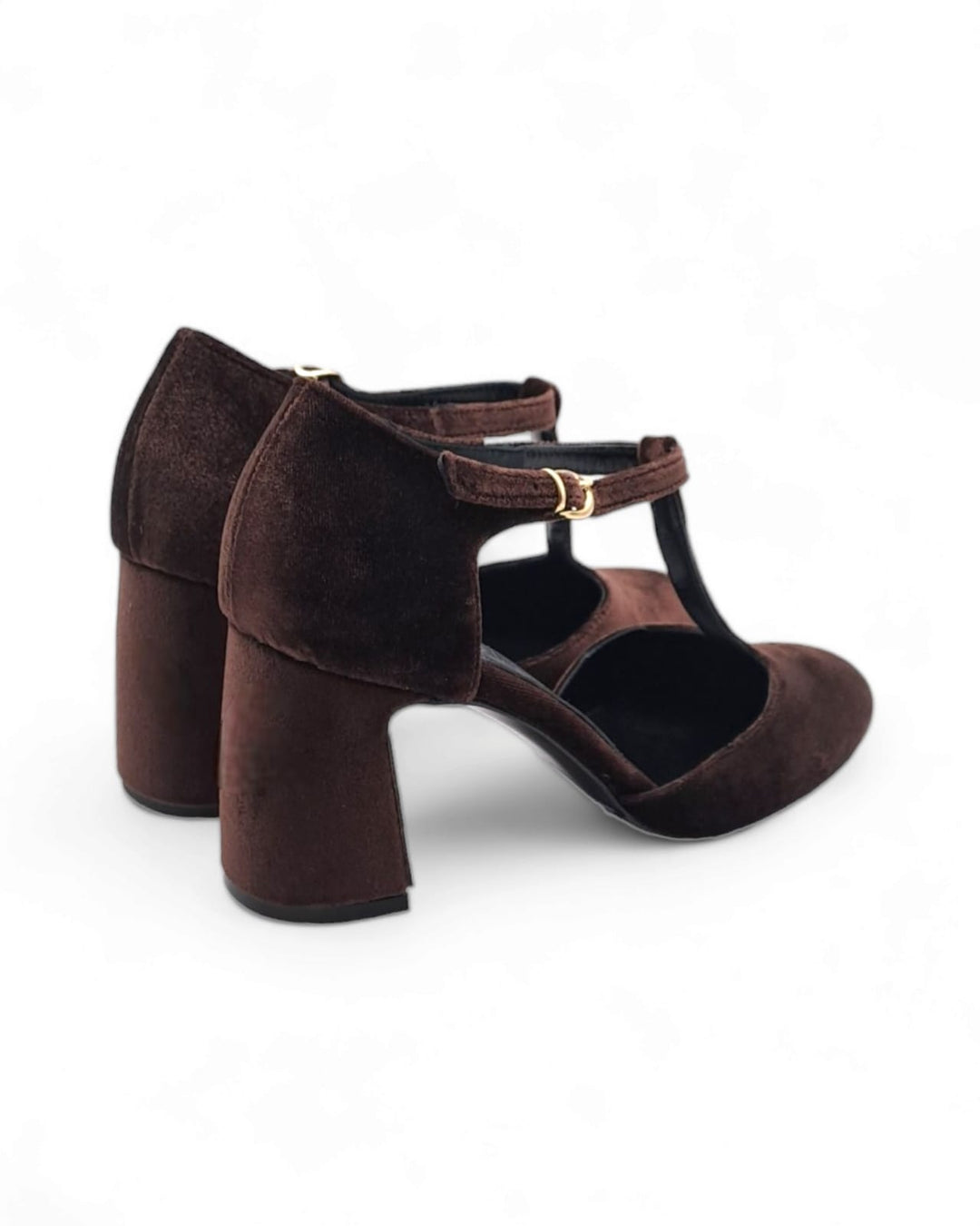 Tango Pump in Dark Brown Velvet