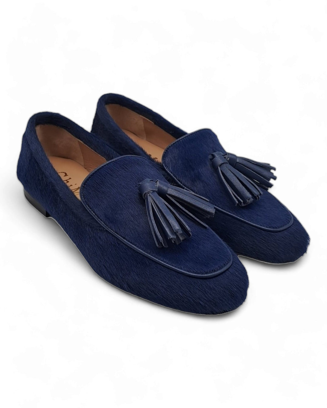 Mocassino Cavallino Blu / Nappine Nappa Blu